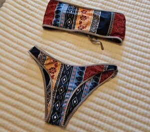 Colorful Patterned Bikini Set